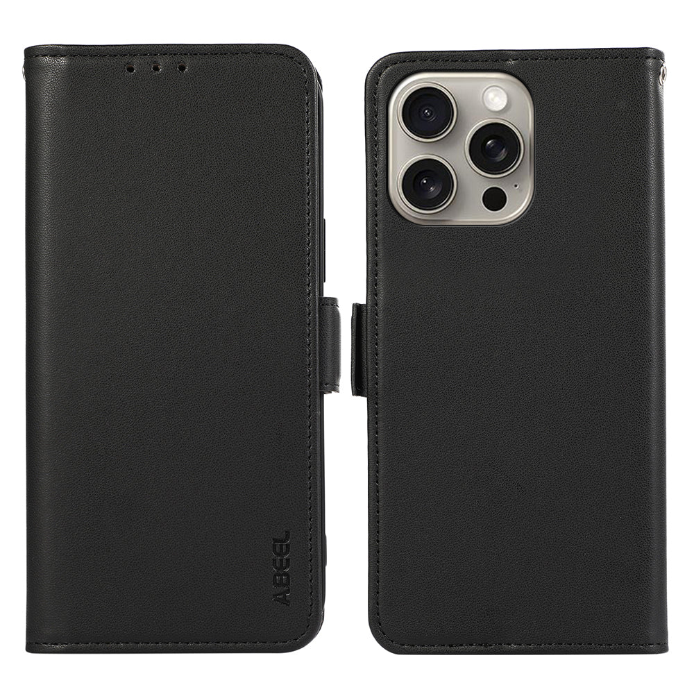 ABEEL For iPhone 15 Pro Max Shockproof Phone Shell Soft PU Leather Phone Stand Case FID Blocking Wallet ABEEL For iPhone 15 Pro Max Shockproof Phone Shell Soft PU Leather Phone Stand Case FID Blocking Wallet